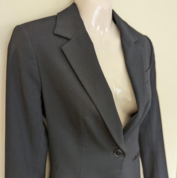 𝅺zara tailored blazer jacket 2 xs black - Picture 1 of 12